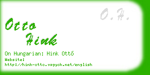 otto hink business card